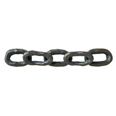 Obraz premium Rusty Metal Chain Links Interconnected Strength Security,