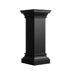 Naklejka premium Black Square Column Classical Design 3D Render,