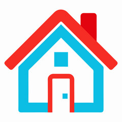 Obraz premium Home icon vector on white background