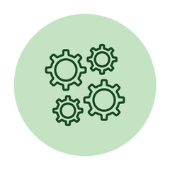 Cogwheel engineering pentaglow , vector, pixel perfect, illustrator file 

