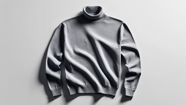 Tuttle neck sweater mockup isolated on white background