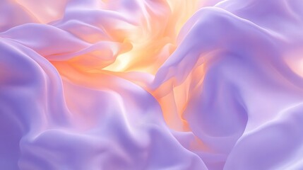 Obraz premium A surreal burst of pastel lavender and pale tangerine mists