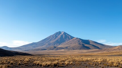 Majestic Volcano in Arid Landscape