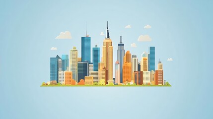 Obraz premium Stunning New York City Skyline Illustration