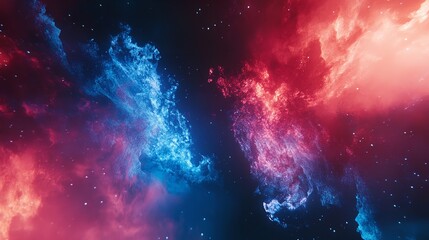 Naklejka premium A striking abstract gradient of red and blue hues 