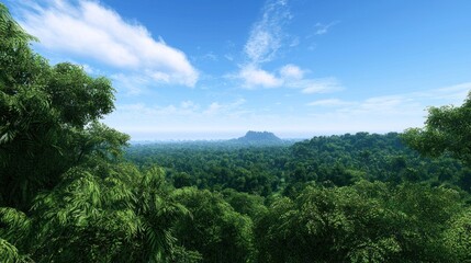 Obraz premium Lush Tropical Forest Panorama