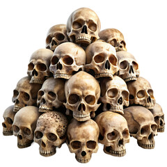 Pile of Human Skulls Dark Background Spooky Halloween Horror Scary Death Anatomy odd rot old bone   