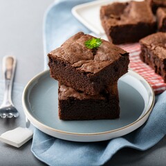 Fresh chocolate brownies