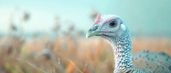 close up head turkey