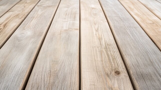 Warm light bathes subtly textured wood planks arranged in parallel lines creating a serene background. AI Generated