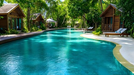 luxury overwater bungalow pool resort - luxury travel