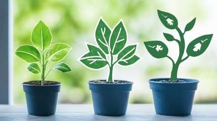 Obraz premium Growing Green Stages of Sustainable Development