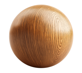 oak wood sphere, smooth oak wood texture ball, cutout png