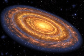 Fiery Spiral Galaxy in the Vast Cosmos