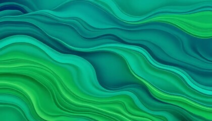 Fototapeta premium Abstract Green Wave Pattern Background Design