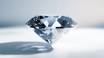 A unique diamond-shaped button with a glossy surface showcased on a minimalist white background.