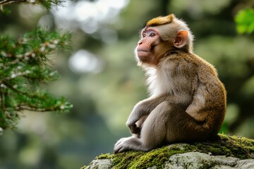 Fototapeta premium Closeup of a yellow-furred camel pouts in a display of its lower lip, in a zoo in Sydney, Australia. Beautiful simple AI generated image
