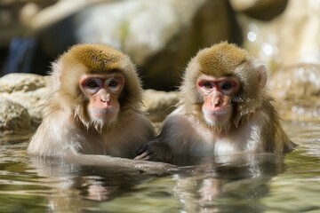 Fototapeta premium Portrait of Bactrian camel in a zoo. Hairy brown funny camel with open mouth outdoor close-up. Beautiful simple AI generated image