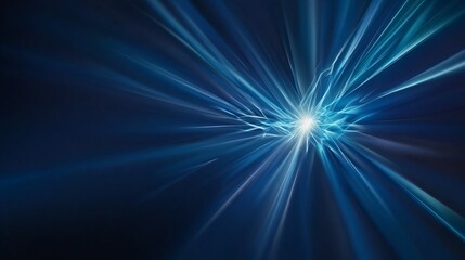 Obraz premium Abstract Blue Light Rays Explode Dynamically. AI Generated