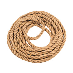 Coil of rope isolated on transparent background
