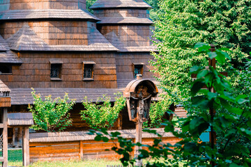 huge wooden church country side architecture landmark religion side building