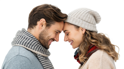 couple of lovers, valentine's day, isolated, transparent background, AI