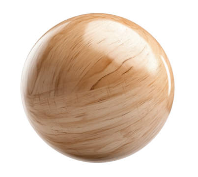poplar wood sphere, smooth poplar wood texture ball, cutout png