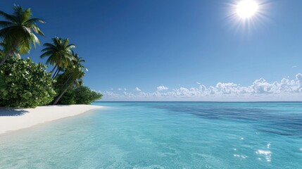 Fototapeta premium Sunny Tropical Beach Paradise