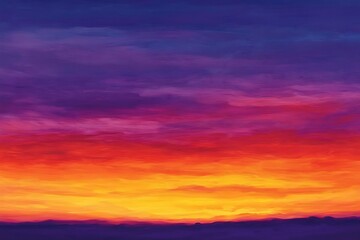 Fototapeta premium Vibrant Sunset Sky Painting