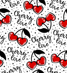 Cherry pattern on a white background.