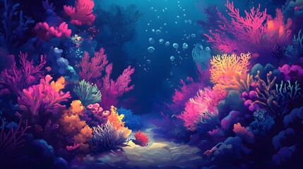 Obraz premium coral reef in the blue sea