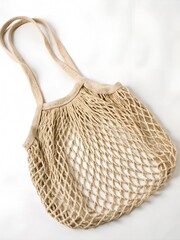 Fototapeta premium net bag, Reusable mesh bag for eco-conscious, responsible shopping 