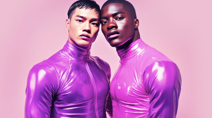 Obraz premium Latex lover man. Bdsm party vibes.