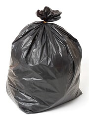 close up garbage bag on white background clipping path
