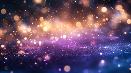 Fototapeta premium Abstract Glittering Background with Purple and Gold Lights