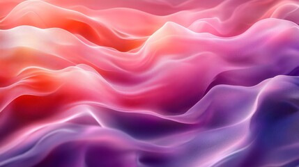 Obraz premium Elegant pink purple flowing curves in an abstract digital art scene showcasing soft fluid lines and gradient colors that evoke a sense of harmony and creativity