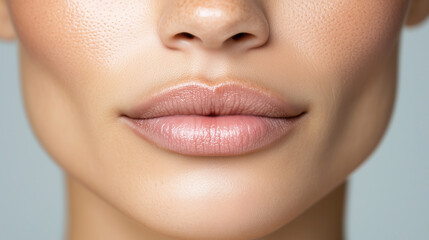 Naklejka premium Close up of woman's lips. 