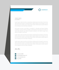 Letterhead design template for business. Simple and fist class letterhead design. Print for ready free download.