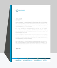 Letterhead design template for business. Simple and fist class letterhead design. Print for ready free download.