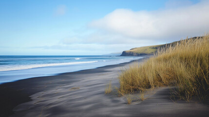 Sand Beach with Azure Ocean and Sunny Sky for Relaxing Tropical Vacation