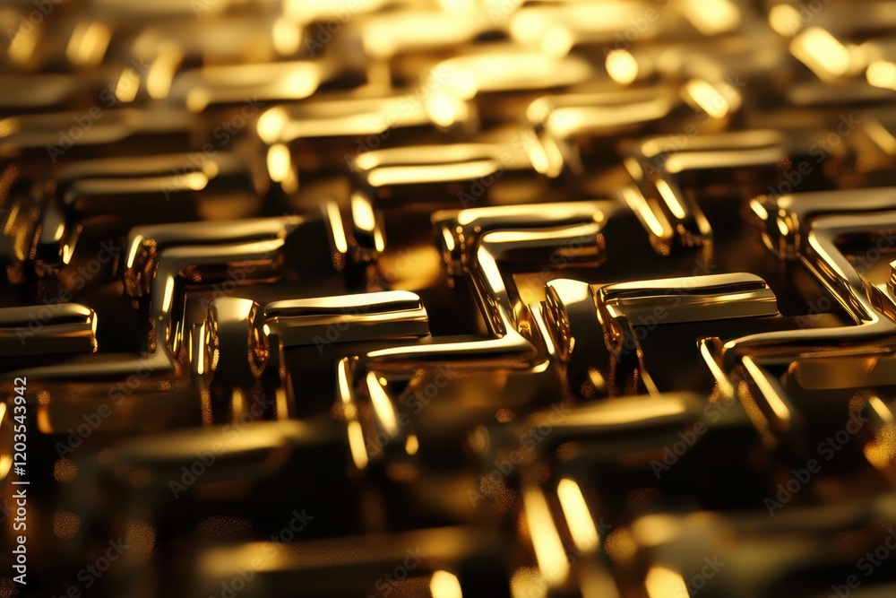 Poster shimmering golden patterns create an intricate design that captivates the eye and sparks the imagina
