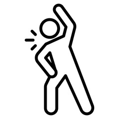stretching single icon