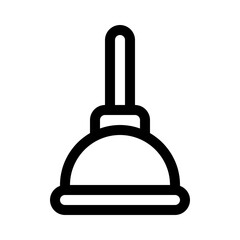 plunger line icon