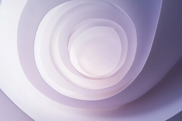 Obraz premium Intricate layers of soft pastel shades spiral upwards in a mesmerizing interplay of light and shadow. Generative AI