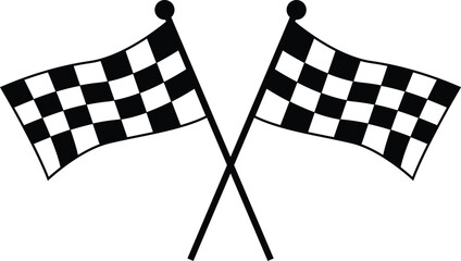 double crossed checkered flags eps Ai vector file racing flag motorbike racing, sports finish line flag