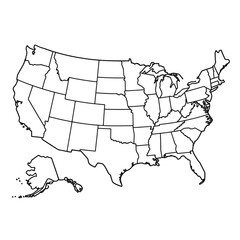Fototapeta premium US MAP
