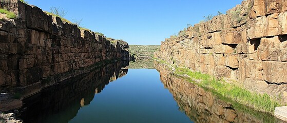 Fototapeta premium Stunning Canyon Reflection in Still Water