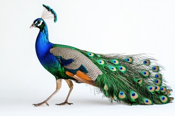 Obraz premium Majestic peacock with vibrant plumage
