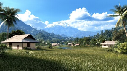 Serene Mountain Village