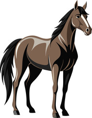 Obraz premium Beautiful animal horse vector artwork illustration 